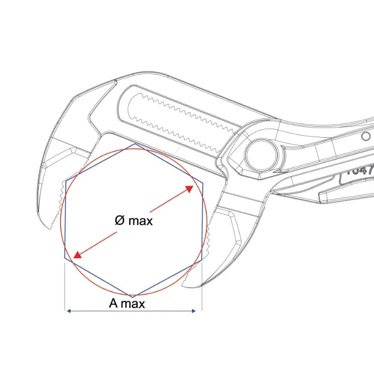 Beta Tools (Article# 1047N 250) Slip Joint Plier with Push Button Alignment - BT 010470024 