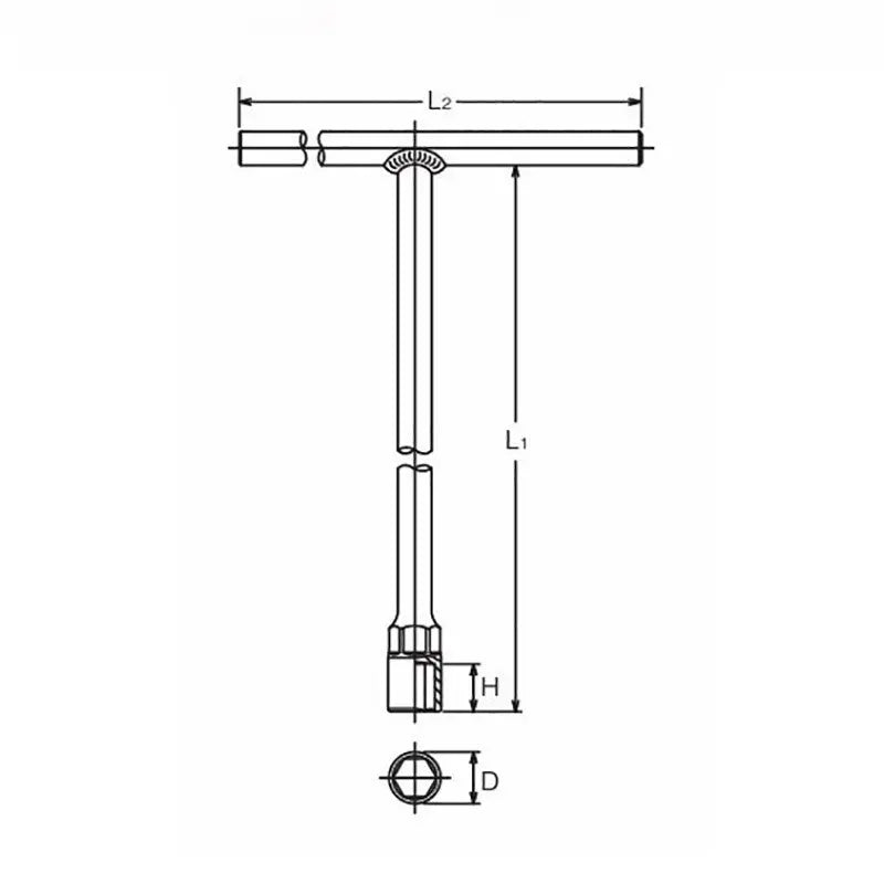 Ko-ken Tools T Handle Socket 3/4 6 point Length 350 x 300mm Ko-ken Tools