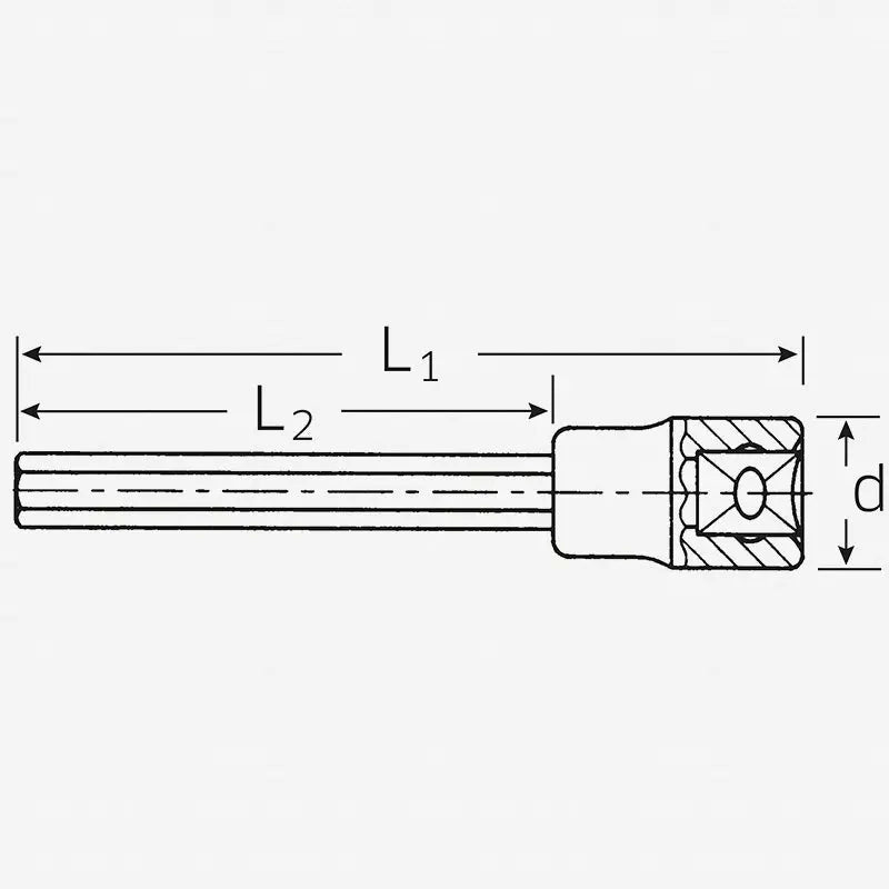 Stahlwille 1/2 in Inhex Drive Special Length Screwdriver Socket, 6mm - ST 03150706 Stahlwille