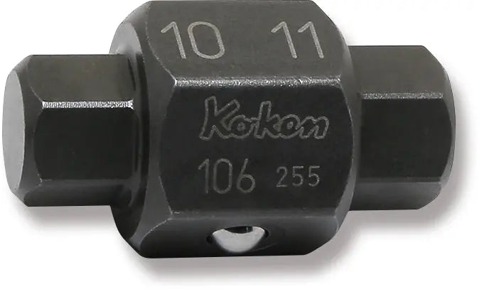 Ko-ken 106-10HX11H 4-Point/6-Point Male Drain Plug Key Bits 10mm x 11mm Hex x Hex Length 32mm Ko-ken Tools
