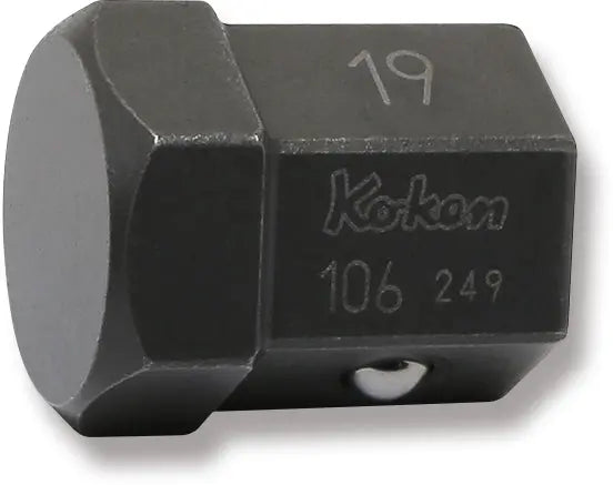 Ko-ken 106-19H 4-Point/6-Point Male Drain Plug Key Bits 19mm Hex Length 24mm Ko-ken Tools