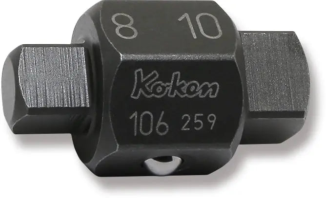 Ko-ken 106-8SX10S 4-Point/6-Point Male Drain Plug Key Bits 8S x 10S Square x Square Length 32mm Ko-ken Tools