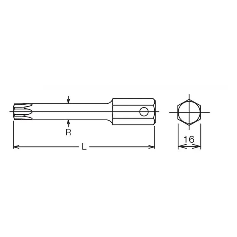 Ko-ken Tools 16mm Hex Dr. Bit TORXÂ® T50 - Length 100mm Ko-ken Tools