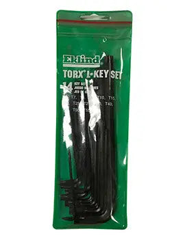 Eklind Set of 14 Long Torx L-Key with Pouch - EK 10714 Torx L-Key Set Eklind