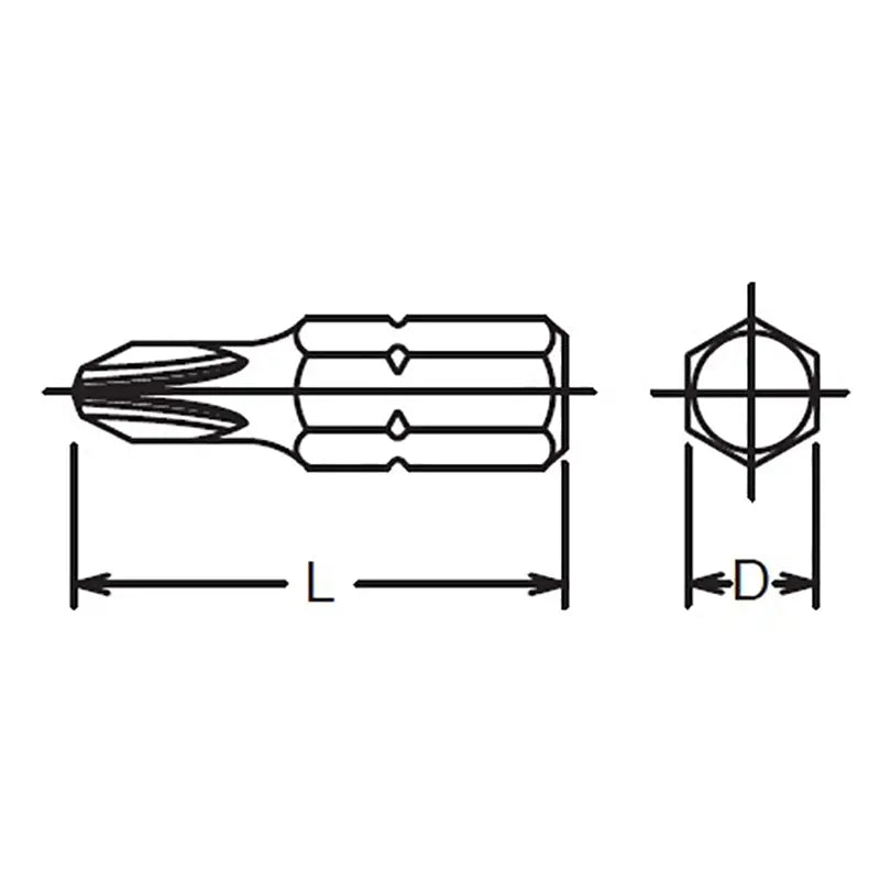 Ko-ken Tools 1/4 Hex Dr. Bit PH3 Length 32mm Ko-ken Tools