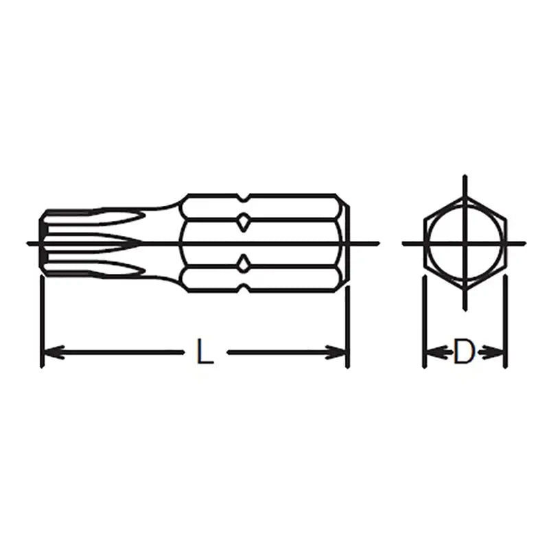 Ko-ken Tools 1/4 Hex Dr. TORXÂ® T8 Bit - Length 25mm Ko-ken Tools