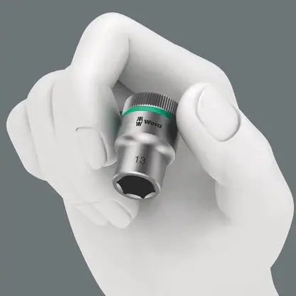 Wera Set of 9 Zyklop 1/4 in Drive A Imperial Socket with Magnetic Rail - WE 05005420001 