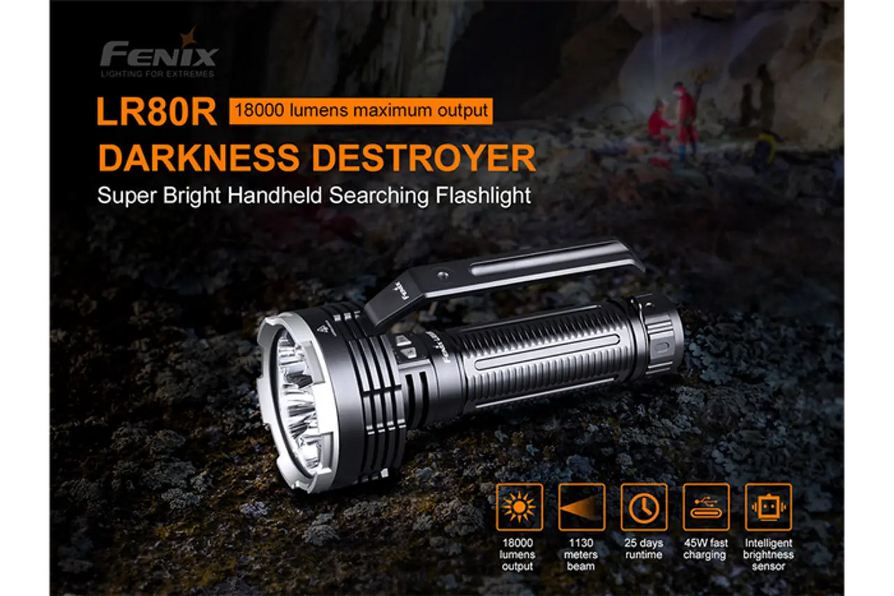 Fenix 18000 Lumen Rechargeable Search Light - F FX-LR80R Fenix