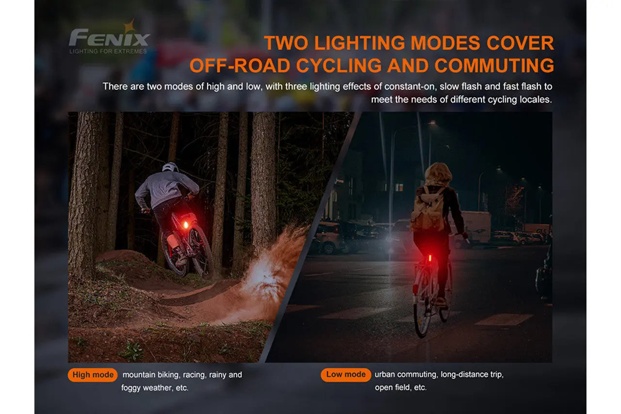 Fenix 15 Lumen Red Rechargeable Tail Light - F FX-BC05R-V2 Fenix
