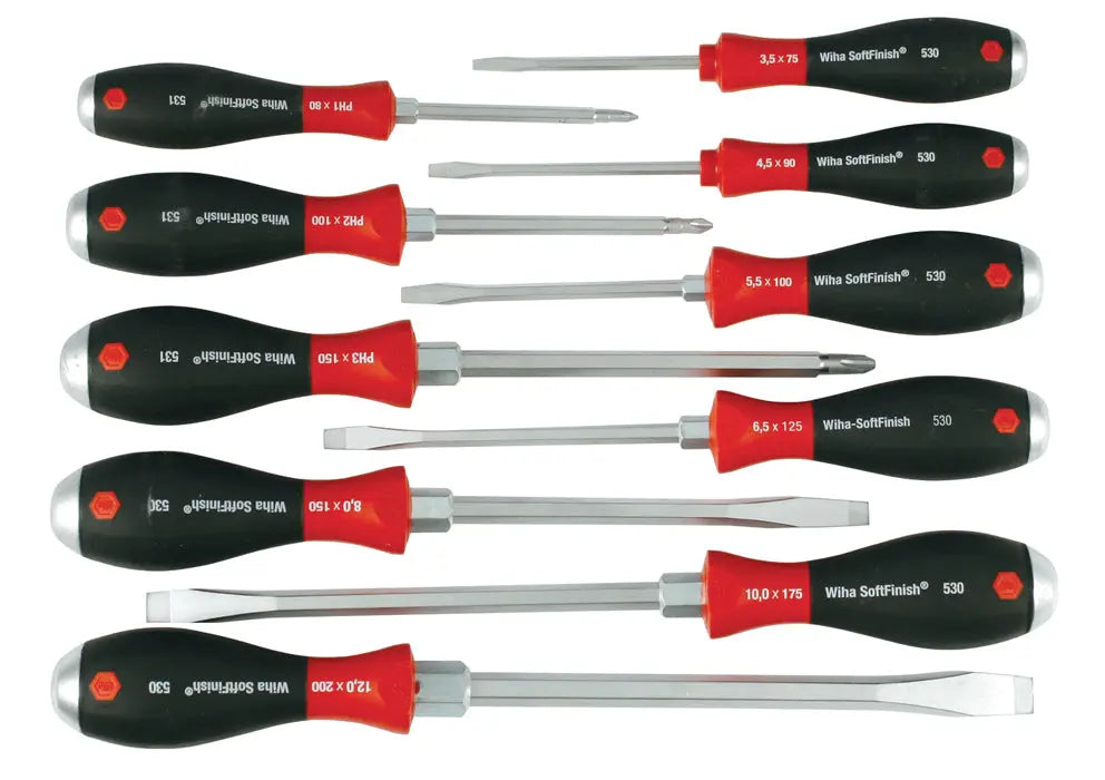 Wiha 53099, SoftFinish® XHeavy Duty Slt/Ph 10Pc Set Wiha