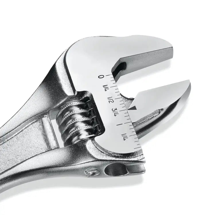 Beta Tools Chrome-Plated Adjustable Wrench with Scales - BT 001110125 