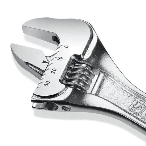 Beta Tools Chrome-Plated Adjustable Wrench with Scales - BT 001110120 