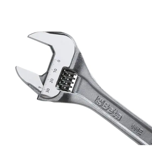 Beta Tools Chrome-Plated Adjustable Wrench with Scales - BT 001110130 