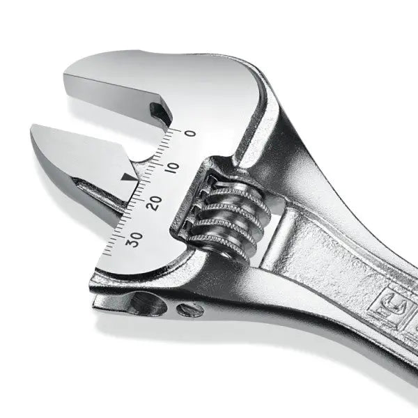 Beta Tools (Article# 111E/D3) Set of 3 Chrome-Plated Adjustable Wrenches with Scales - BT 001110163 