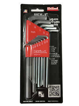 Eklind Set of 13 Bright Long Hexagon L-Key with Holder - EK 11213 Hexagon L-Key Set