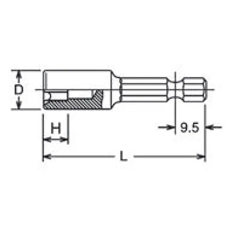 Ko-ken Tools 1/4 Hex Dr. TORXÂ® E10 Nut Setter - Length 50mm Ko-ken Tools