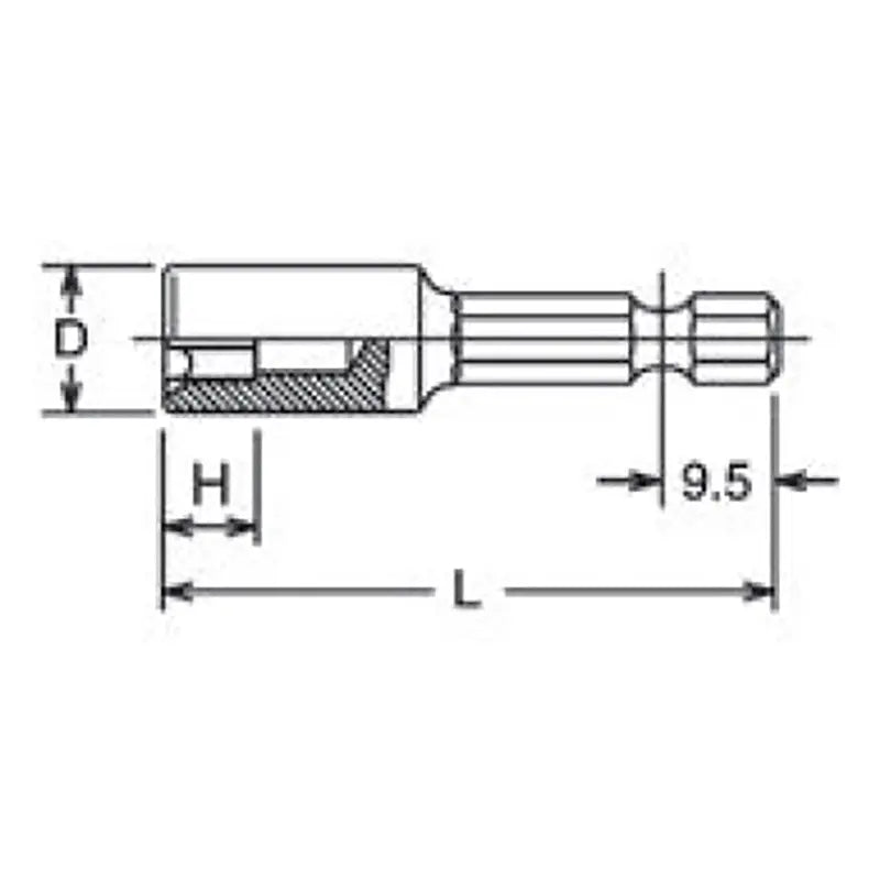 Ko-ken Tools 1/4 Hex Dr. TORXÂ® E8 Nut Setter - Length 50mm Ko-ken Tools