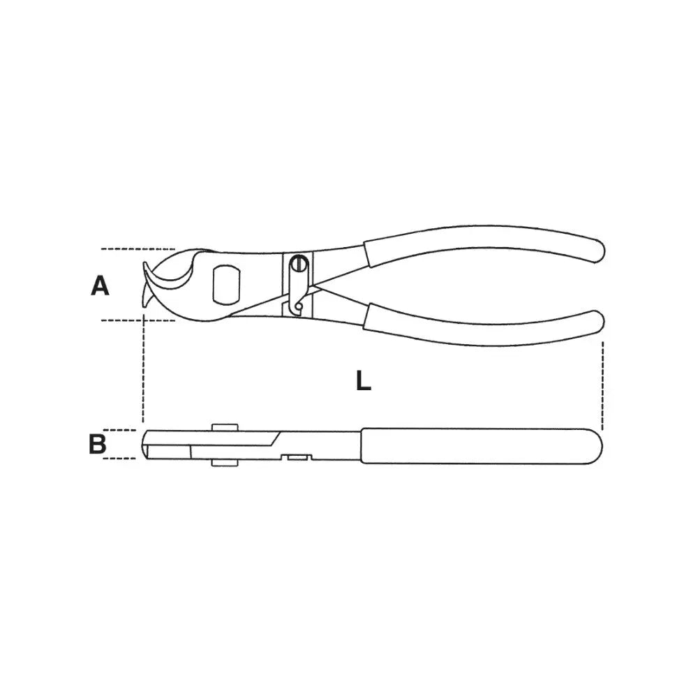 Beta Tools (Article# 1132BM 170) Cable Cutter, Molded Handles, 170mm - BT 11320137 Beta Tools