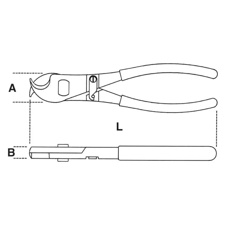 Beta Tools (Article# 1132MQ 230) Cable Cutter with Insulated Handles for Copper and Aluminum Cables - BT 011320193 