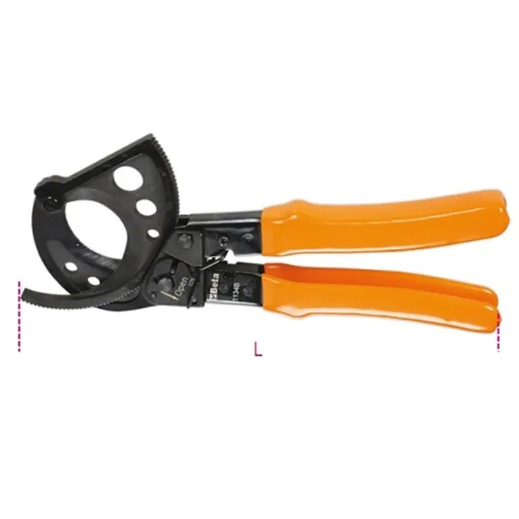 Beta Tools (Article# 1134B 50) Ratcheting Cable Cutter for Multiplying Applied Force and Reducing Effort - BT 011340050 