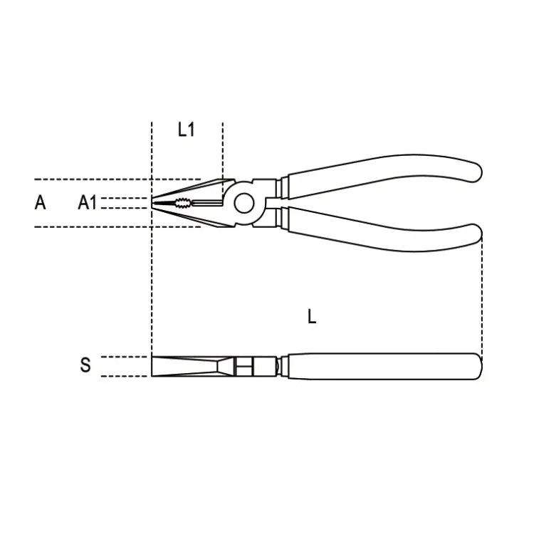 Beta Tools Bright Chrome-Plated Combination Plier with Bi-Material Handles - BT 011500146 