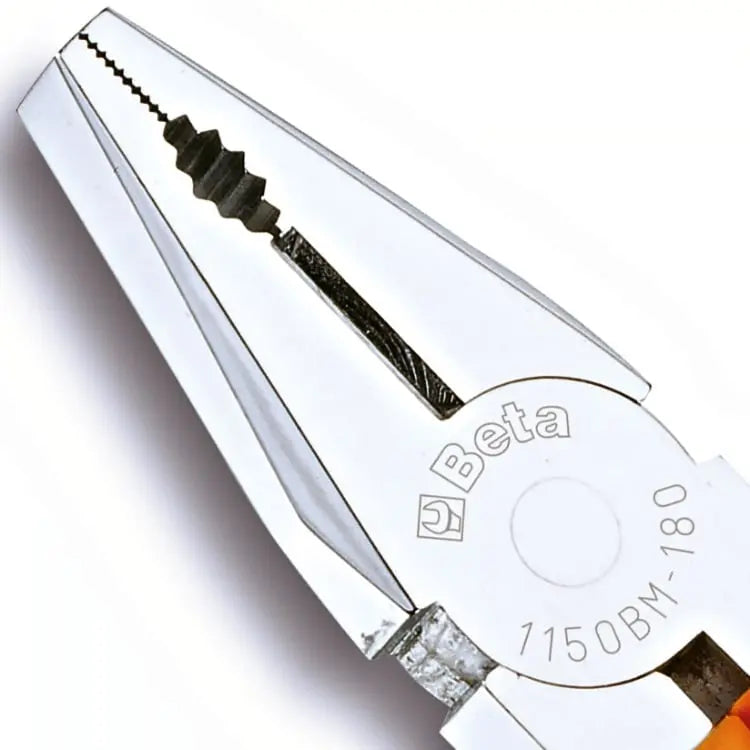 Beta Tools Bright Chrome-Plated Combination Plier with Bi-Material Handles - BT 011500150 
