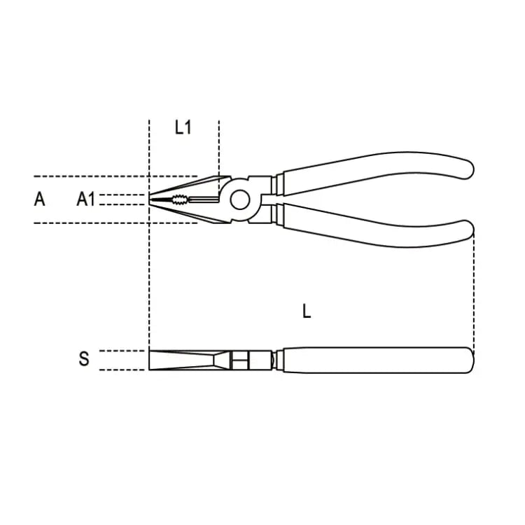 Beta Tools Bright Chrome-Plated Slip-Proof Double Layer Combination Plier with PVC Coated Handles - BT 011500052 