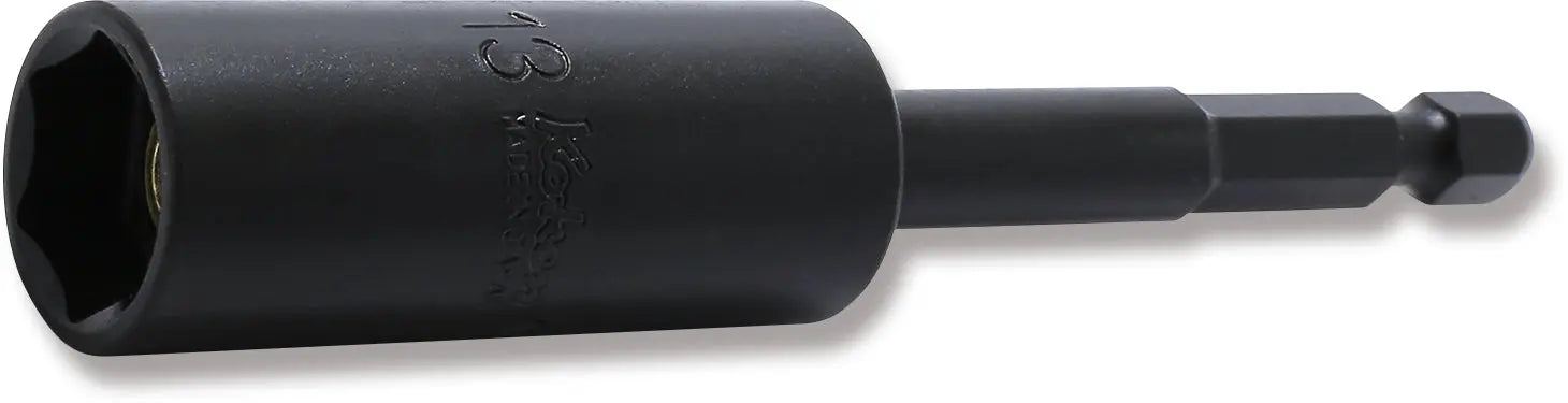 Ko-ken Tools 1/4 Hex Dr. Nut Setter 13mm 6 point Length 100mm Slide Magnet Ko-ken Tools
