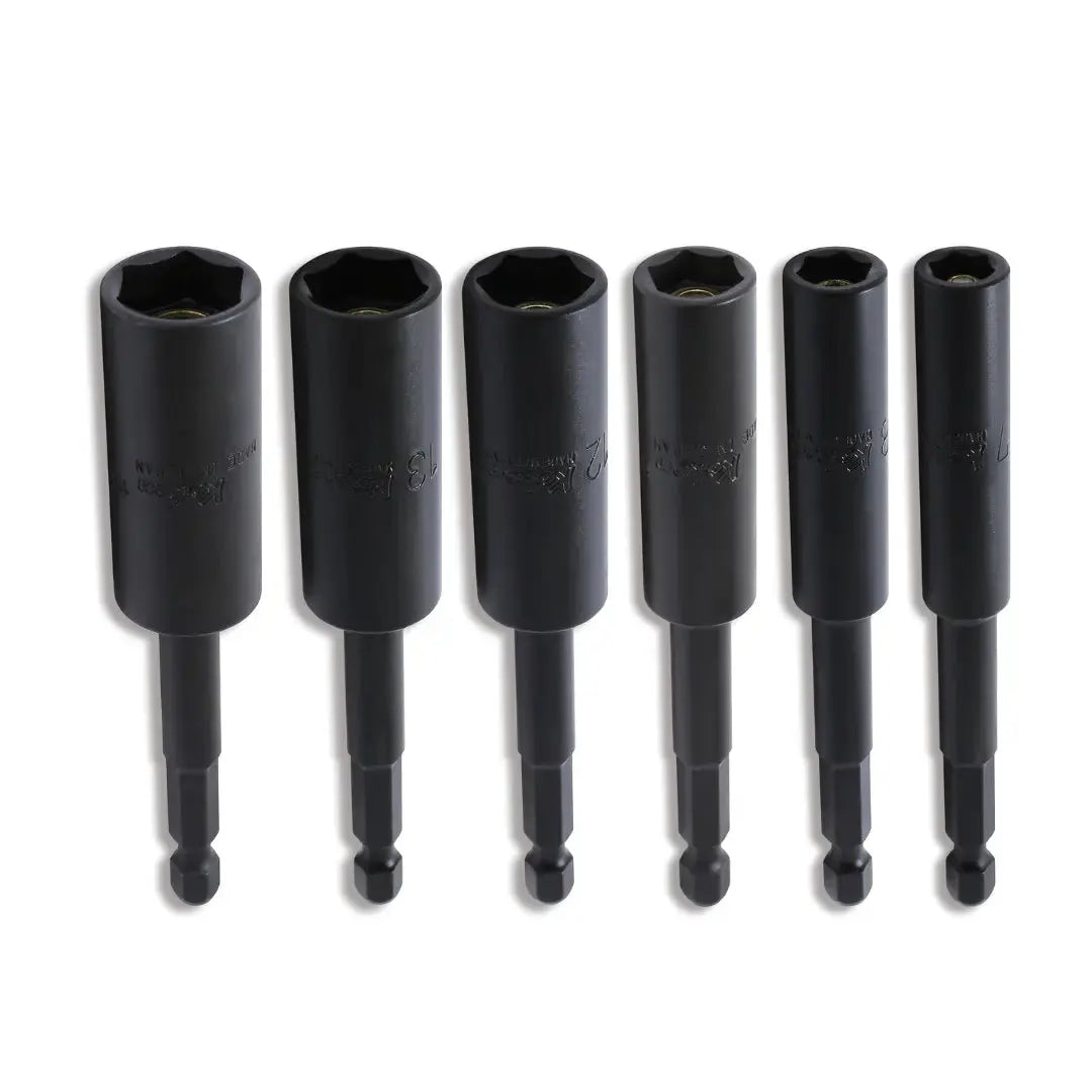 Ko-ken Tools Set of 6 Sliding Magnet Metric Nut Setter, Length 100mm - KB-115G.100/6