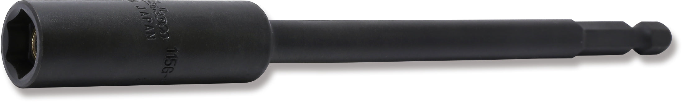 Ko-ken Tools 10mm 1/4 Hex Dr. Slide Magnet 6-Point Nut Setter, 150mm Length