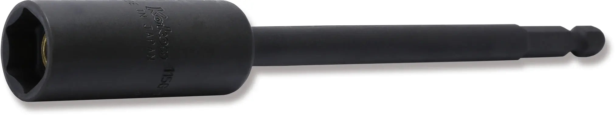 Ko-ken Tools 13mm 1/4 Hex Dr. Slide Magnet 6-Point Nut Setter, 150mm Length Ko-ken Tools