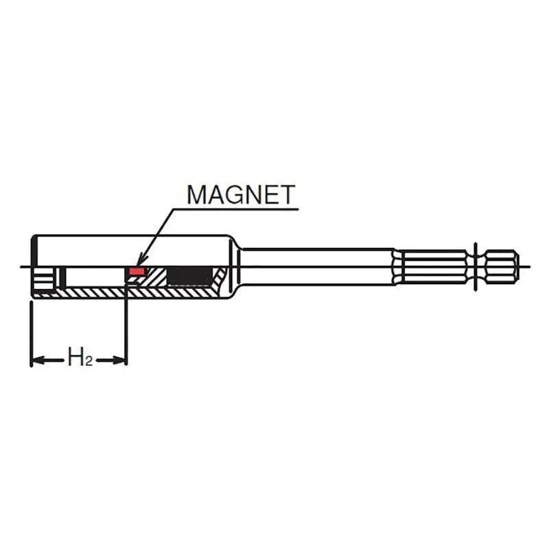 Ko-ken Tools 1/4 Hex Dr. Nut Setter 10mm 6 point Length 75mm Slide Magnet Ko-ken Tools