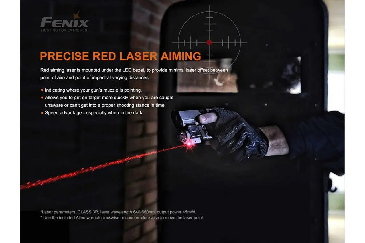 Fenix 750 Lumen Pistol Light with Red Laser - F FX-GL22 Fenix