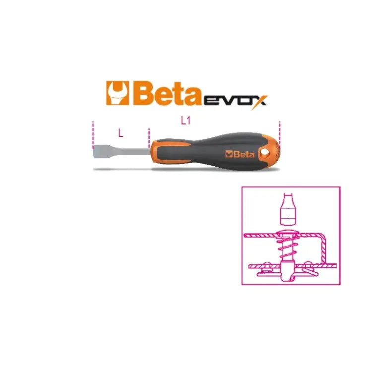Beta Tools (Article# 1201E/DZ) Evox Screwdriver for Dzus Head Screws - BT 12011501 Beta Tools