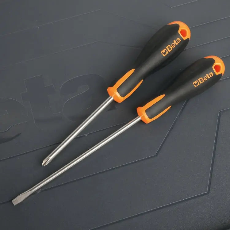 Beta Tools (Article# 1201INOX-E 3X75) Stainless Steel Screwdriver for Slotted Head Screws - BT 012011409 