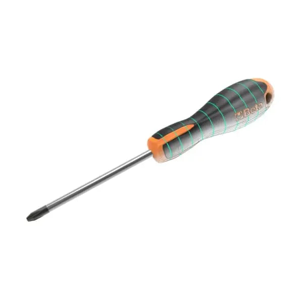 Beta Tools Evox Chrome-Plated Black Tips Screwdrivers for Slotted Head Screws - BT 012011009 