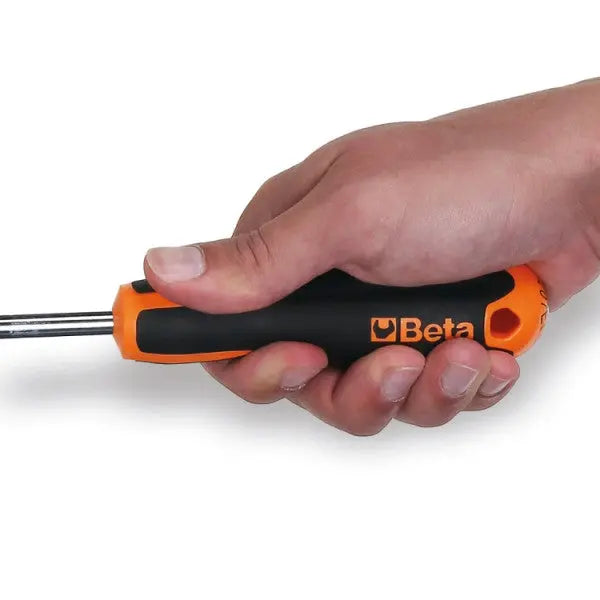 Beta Tools Evox Chrome-Plated Black Tips Screwdrivers for Slotted Head Screws - BT 012011012 