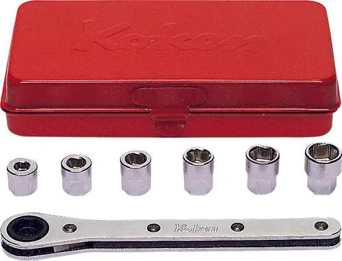 Ko-ken Tools Socket Set 5-10mm 6 point 7 pieces Ko-ken Tools