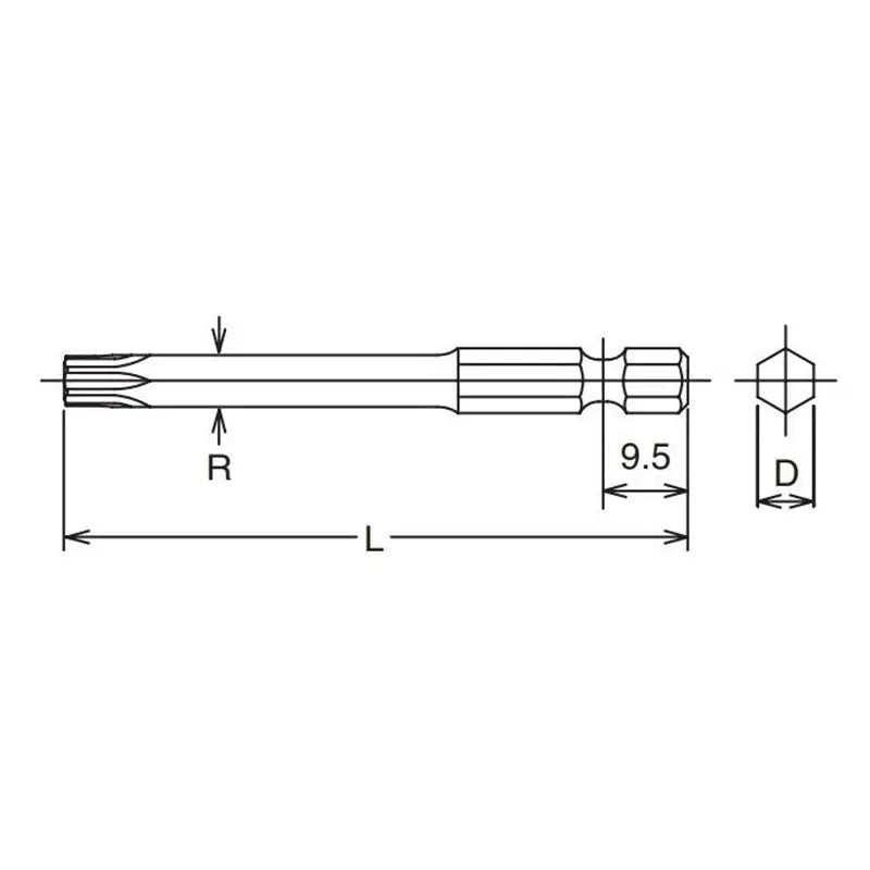 Ko-ken Tools 1/4 Hex Dr. TORXplusÂ® 20IP Bit - Length 50mm Ko-ken Tools