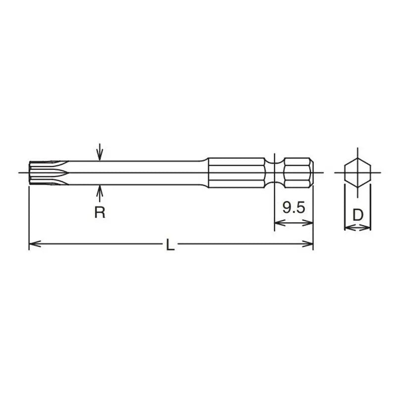 Ko-ken Tools 1/4 Hex Dr. TORXplusÂ® 20IP Bit - Length 70mm Ko-ken Tools
