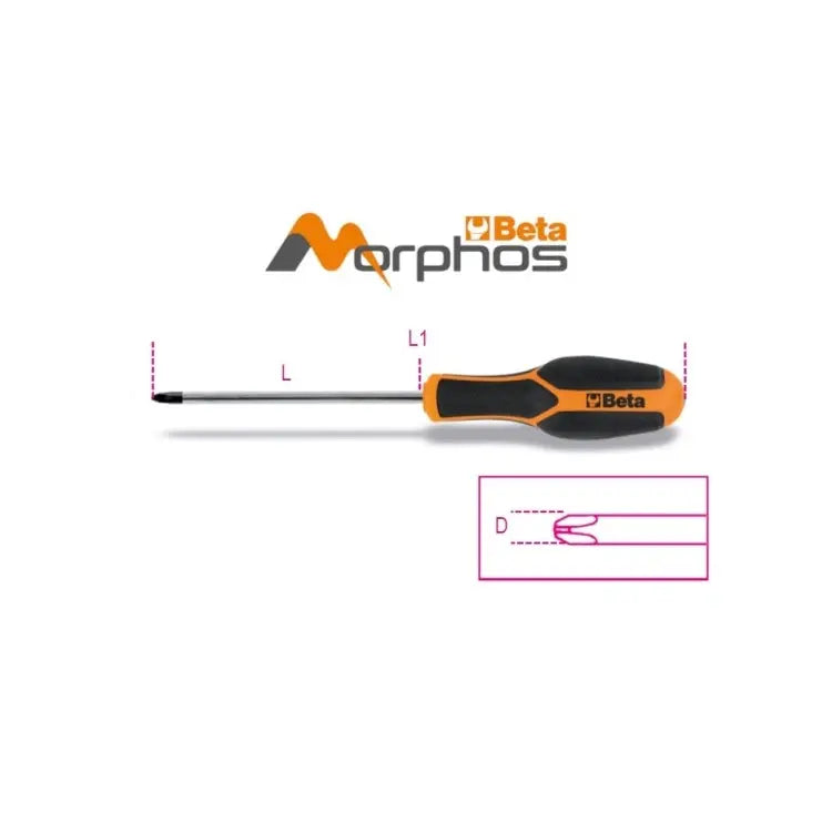 Beta Tools (Article# 1222 3X60) Morphos Screwdriver for Cross Head Phillips Screws - BT 012220003 