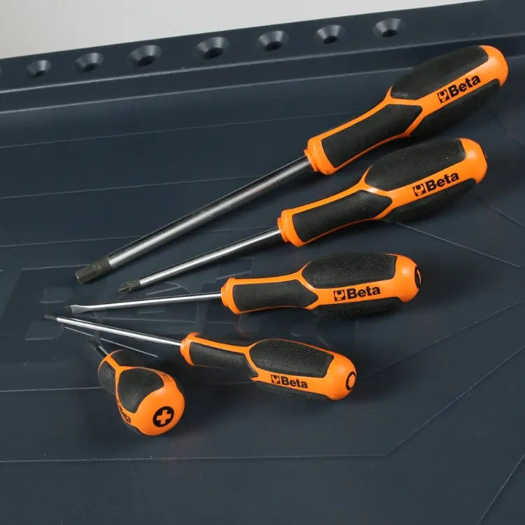 Beta Tools (Article# 1222/S4) Set of 4 Morphos Screwdrivers for Cross Head Phillips Screws - BT 012220204 