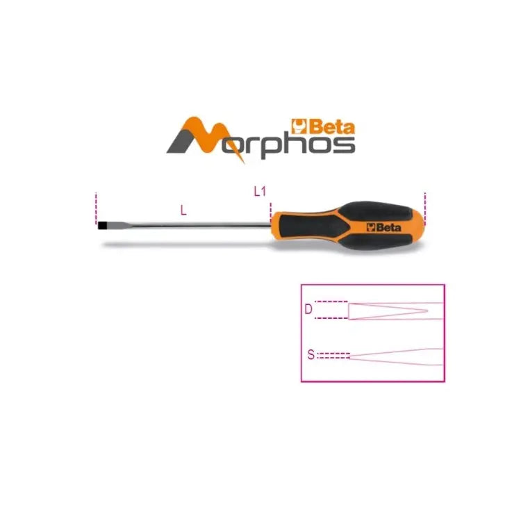 Beta Tools (Article# 1224 3X100) Morphos Screwdriver for Slotted Headless Screws - BT 012240009 