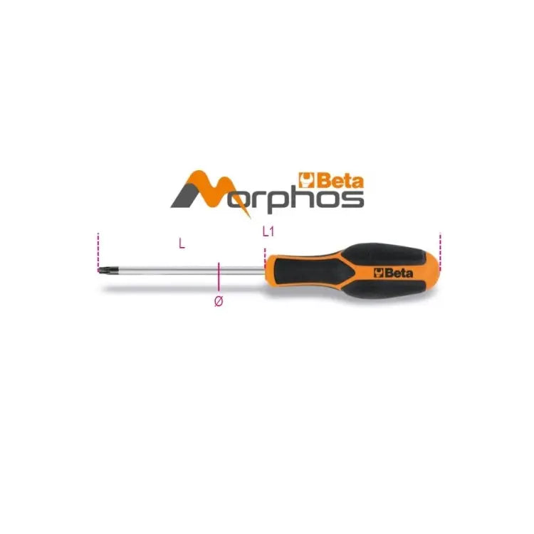 Beta Tools (Article# 1227TX 08) Morphos Screwdriver with Handles for Torx Head Screws - BT 012270108 
