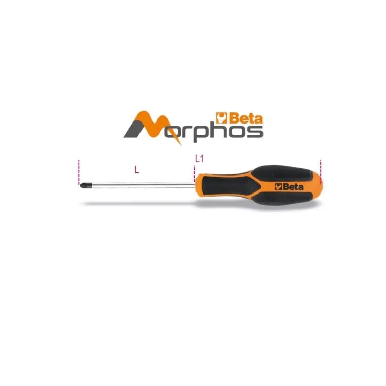 Beta Tools (Article# 1229PZ 4) Morphos Screwdriver for Cross Head Pozidriv-Supadriv Screws - BT 012290004 