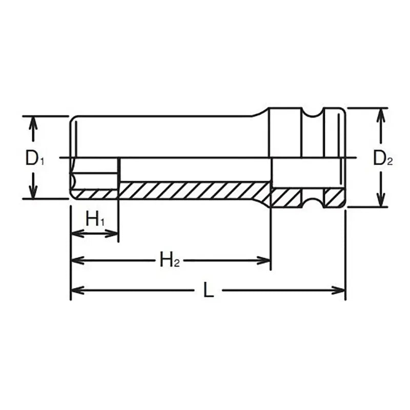 Ko-ken Tools 1/4 Sq. Dr. Socket 11mm 6 point Length 48mm Ko-ken Tools