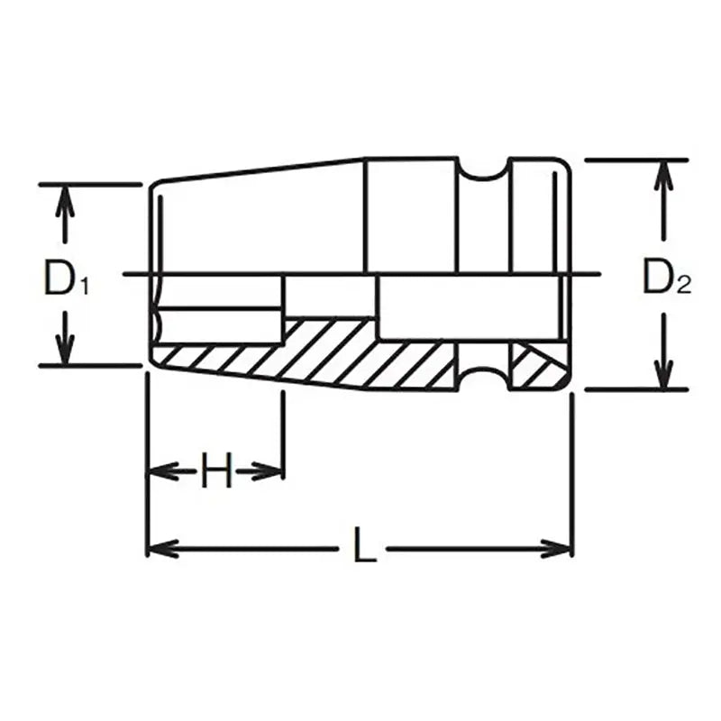 Ko-ken Tools 1/4 Sq. Dr. Socket 3/16 6 point Length 23mm Ko-ken Tools