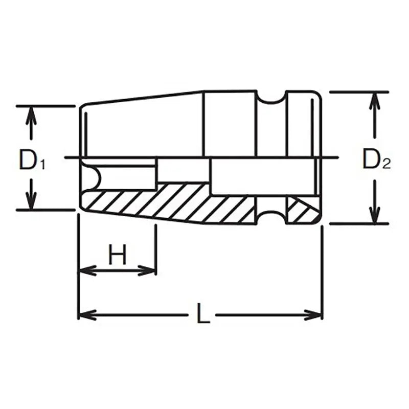 Ko-ken Tools 1/4 Sq. Dr. Impact TORXÂ® E7 Socket - Length 23mm Ko-ken Tools