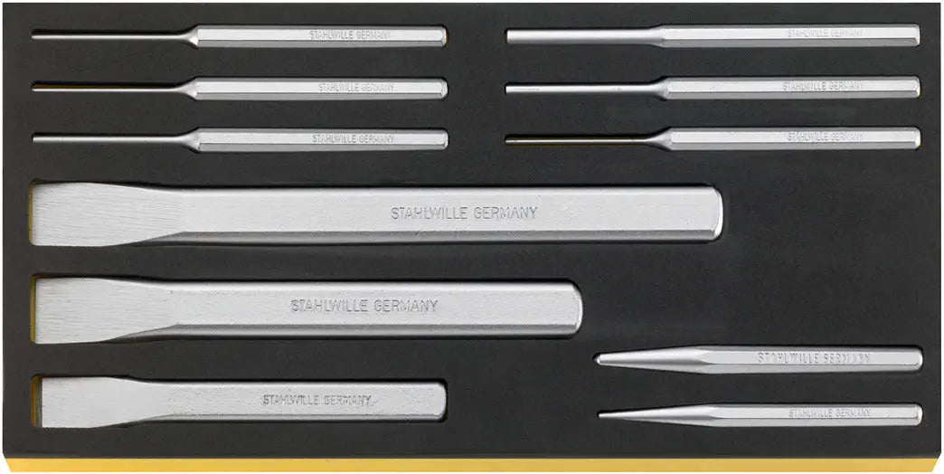 Stahlwille Set of 11 Chisels and Punches with TCS Inlay - ST 96838754 Stahlwille