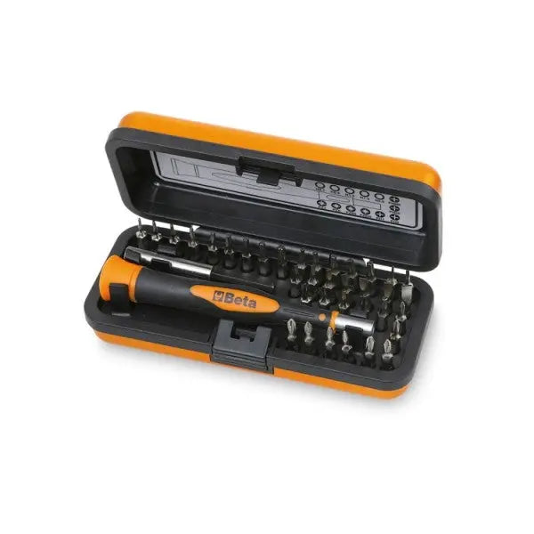 Beta Tools (Article# 1256/C36-2) Micro Screwdriver Set with 36 4mm Bits, Drive Handle and Magnetic Extension - BT 12560100 Beta Tools